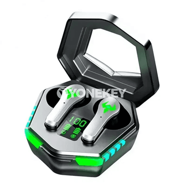 N35 TWS Bluetooth 5.3 oýun gulaklyklar, LED displeýli, suw geçirmeýän