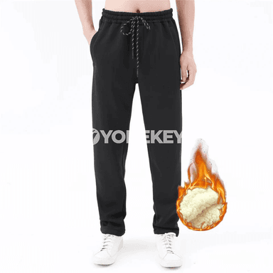 Erkekler üçin güýz-gyş ýyly sport balaklary, fleesli