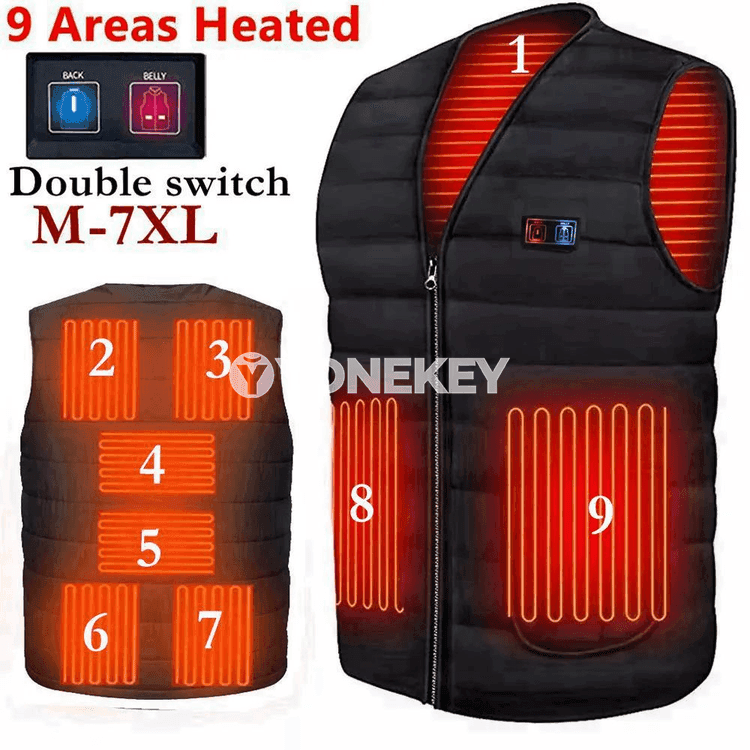 Zenanlar üçin ýyly USB ýyladyş ýeňsiz jaket, gyş vest