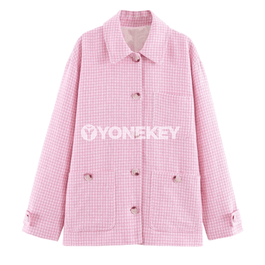 Zenanlar üçin ýeňil kletkaly ýazlyk jaket