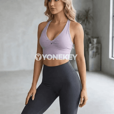 Zenanlar üçin yoga sport bra, açyk arka, fitnes we ylgaw üçin