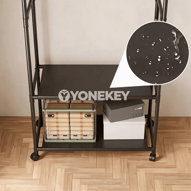 Metal geýim tekjesi, köp gatly asgyçly döwrebap öý saklaýyş stendi