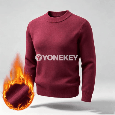 Erkekler üçin gyş ýyly trikotaž switeri, ýumşak fleece bilen