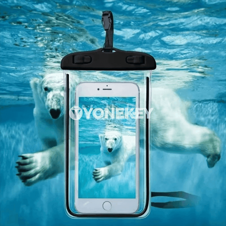 Suw geçirmeýän telefon haltaçasy, ýüzmek üçin gorag gapjyk