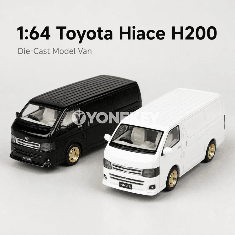 Toyota Hiace H200 metal oýunjak awtoulag, 1:64, kolleksiýa modeli