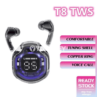 DAMORE T8 simsiz Bluetooth 5.3 nauşnik, sport we oýun üçin