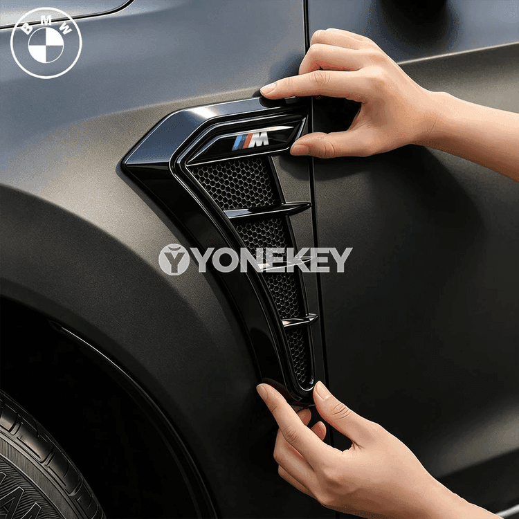BMW üçin 2 bölek gapdal fender bezeg stikeri, plastik