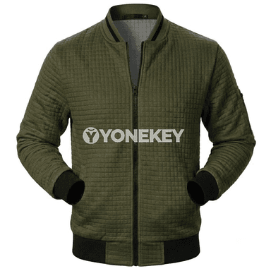 Erkekler üçin güýz-gyş sport zipli jaket, ýeňil gündelik sweatshirt