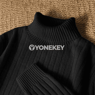 Erkekler üçin zolakly ýyly ýokary boýunli switer