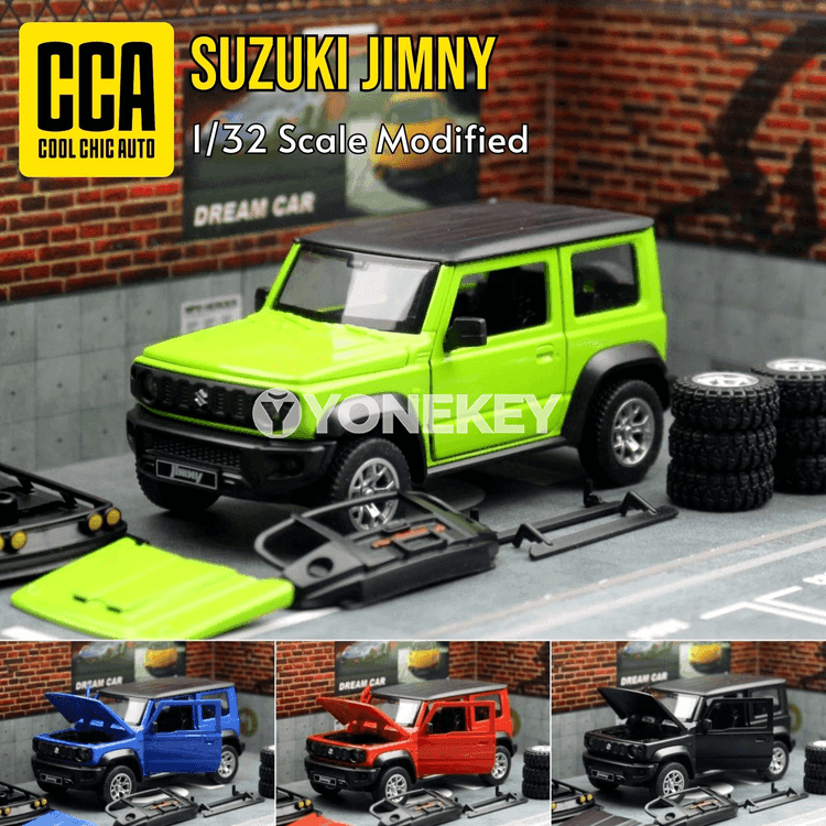Suzuki Jimny 1:32 diecast metall SUV modeli, gyzykly kolleksiýa