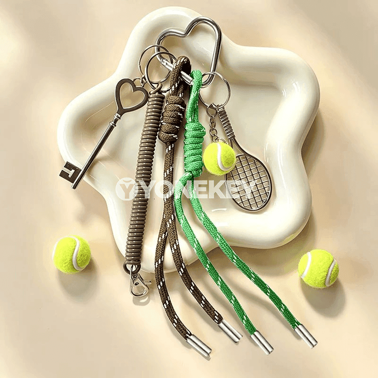 Tennis şekilli açarlyk — sport sumka bezegi