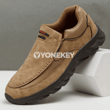Erkekler üçin retro stilindäki kanwa loafers, ýeňil gündelik aýakgap