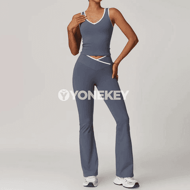 Zenanlar üçin 2 bölekli yoga we fitnes kostýumy