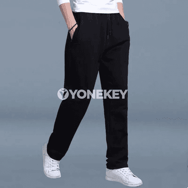 Erkekler üçin ýeňil elastik gündelik balaklar, giň ölçegli, L-5XL