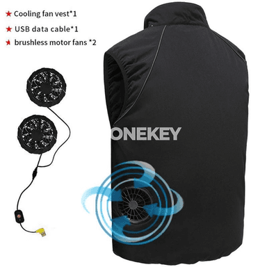 Erkekler üçin sowadyjy fanly ýeňil vestka