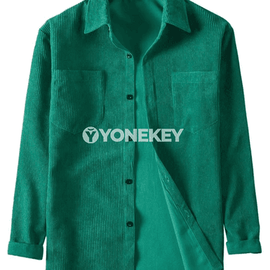 Erkekler üçin uzyn ýeňli kadife köýnek, sypaýy gündelik stil
