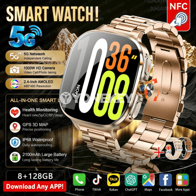 GUHUAVMI 4G/5G akylly sagat, 128GB, kamera, NFC