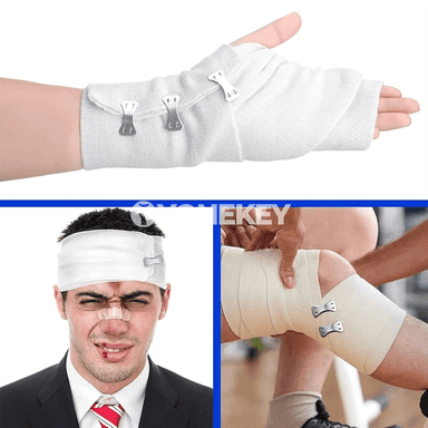 Ýelme bandaj üçin metal klipsler, 10 sany