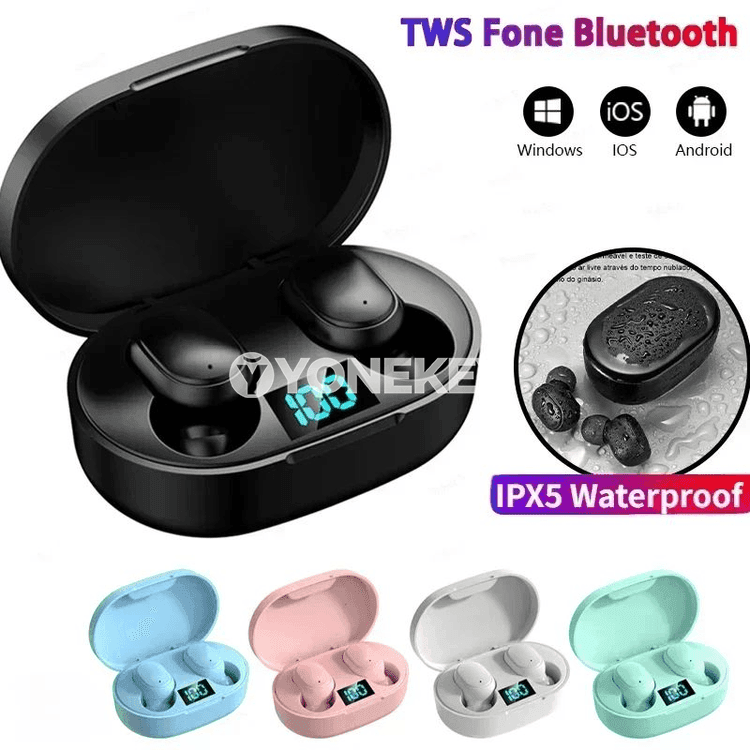 E6S simsiz Bluetooth nauşnikler, mikrofonly, 5.0