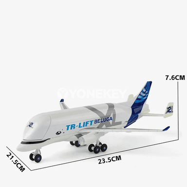 1:72 Airbus Beluga metal model uçarjaý, çagalar üçin kolleksiýa sowgat