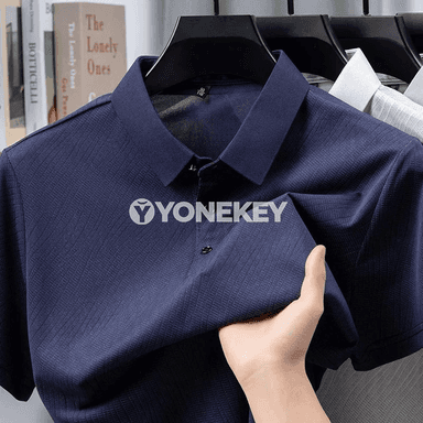 Erkekler üçin gurluşly polo köýnek, tomuslyk ýeňil we dem alýan model