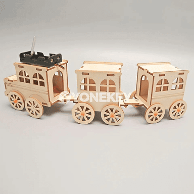 Çagalar üçin DIY demir ýol modeli, 3D agaç jigsaw oýunjagy
