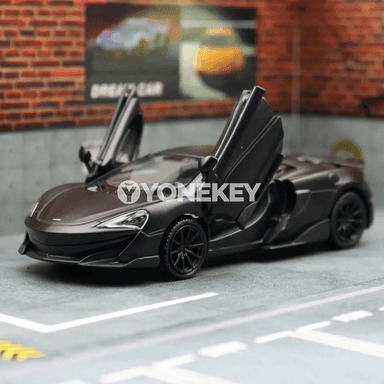 McLaren 600LT 1:36 metal model awtoulag, çekmeli, çagalar üçin