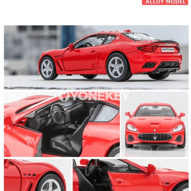 1:36 Maserati GranTurismo MC metal modeli, yza çekilýän oýunjak awtoulag