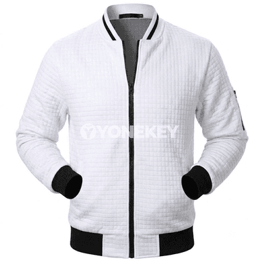 Erkekler üçin güýz-gyş sport zipli jaket, ýeňil gündelik sweatshirt