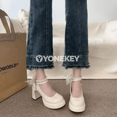 Aýal-gyzlar üçin ýokary ökjelі Mary Jane aýakgaplar, platformaly toý modeli