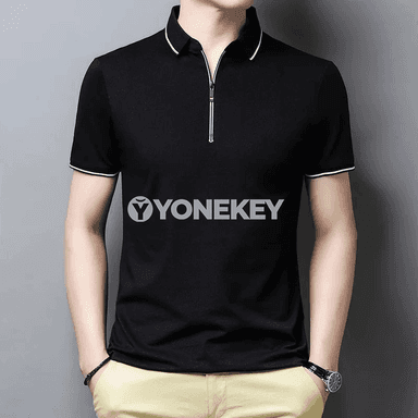 Erkekler üçin ýönekeý stil polo futbolka, gysga ýeňli