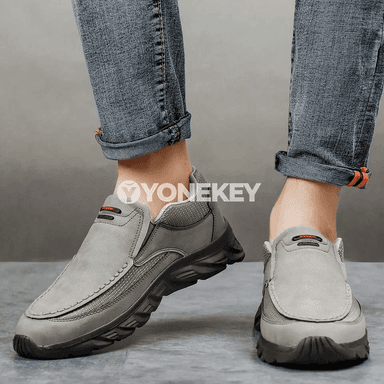 Erkekler üçin retro stilindäki kanwa loafers, ýeňil gündelik aýakgap