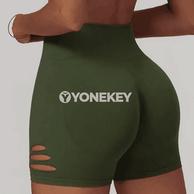 Aýallar üçin ýokary bili sport şortik — dartgynly, rahat, şekil beriji