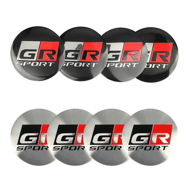 Toyota üçin 56/60 mm tigir merkez stikeri, GR Sport hub cap bezegi