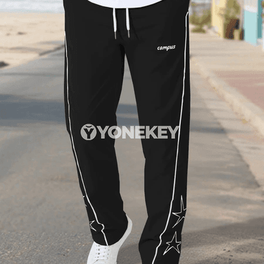 Erkekler üçin keşdeli sport balaklar, rahat gündelik model