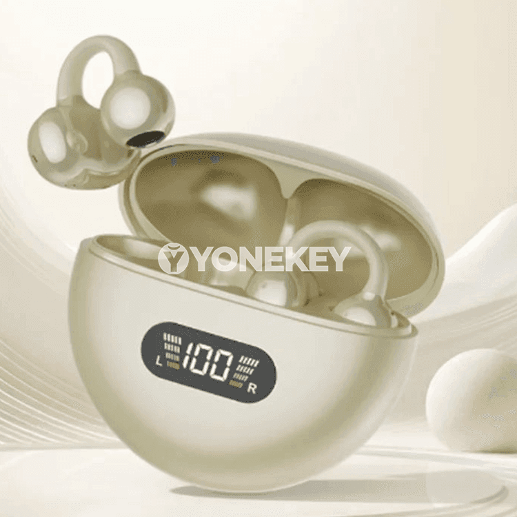 Q71 TWS Bluetooth 5.3 sport gulaklyklary, displeýli, klipli
