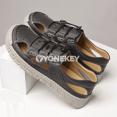 Erkekler üçin retro deri sandallar, tomusky rahat model