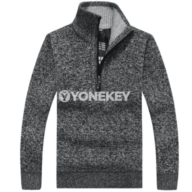 Erkekler üçin gyşlyk ýyly fleece golfi, ýarym zipli köýnek