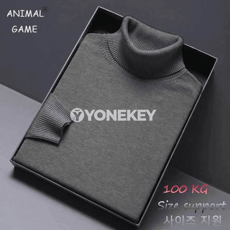 Erkekler üçin ýyly turtlenek switer, ýeňil we rahat gündelik model