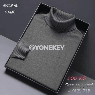 Erkekler üçin ýyly turtlenek switer, ýeňil we rahat gündelik model