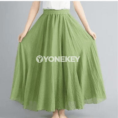 Zenanlar üçin uzyn ýubka, ýeňil köýnekli vintage stil