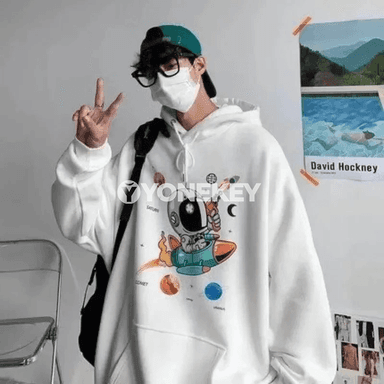 Ädigi ýyldyzy çaply erkekler üçin ýyly hoodie, 8XL çenli
