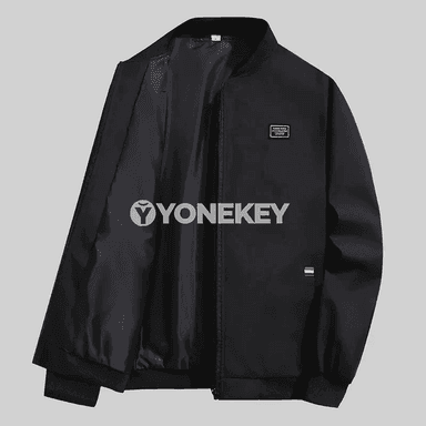 Erkekler üçin ýeňil ýaz-küýz ýel geçirmeýän jaket, zipperli