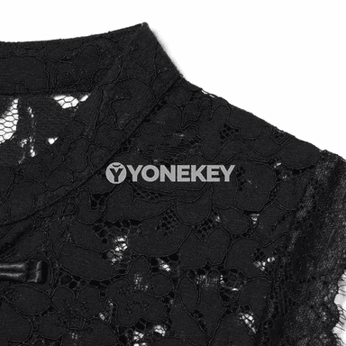 Zenanlar üçin ýeňsiz dantelli slim top, ýazky gündelik stil
