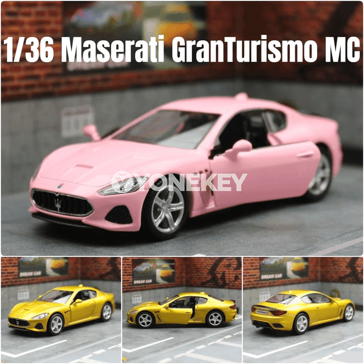 1:36 Maserati GranTurismo MC metal modeli, yza çekilýän oýunjak awtoulag
