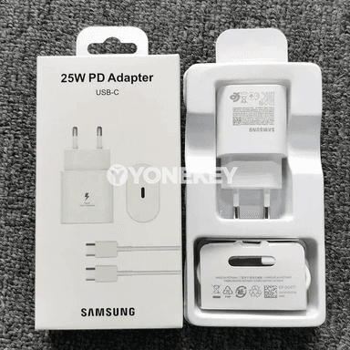 Samsung üçin 25W PD çalt zarýad beriji, USB-C kabel bilen