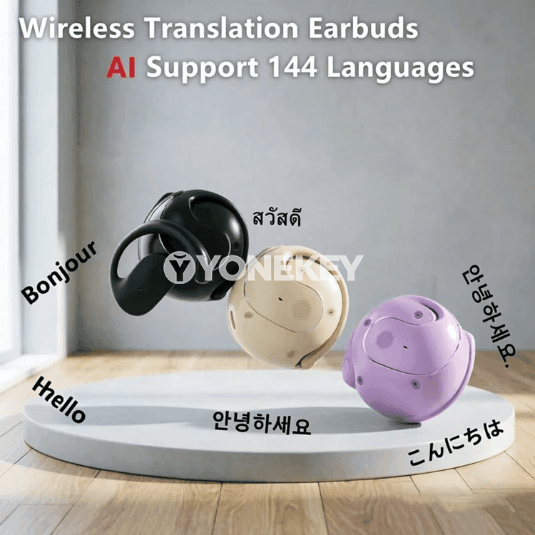 BY01 simsiz terjime nauşnigi, 144 dil, ses düşüriji Bluetooth earbud