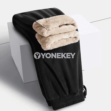 YJKVUR gyşky ýyly erkek-zenan giň balaklar, fleýs astarly