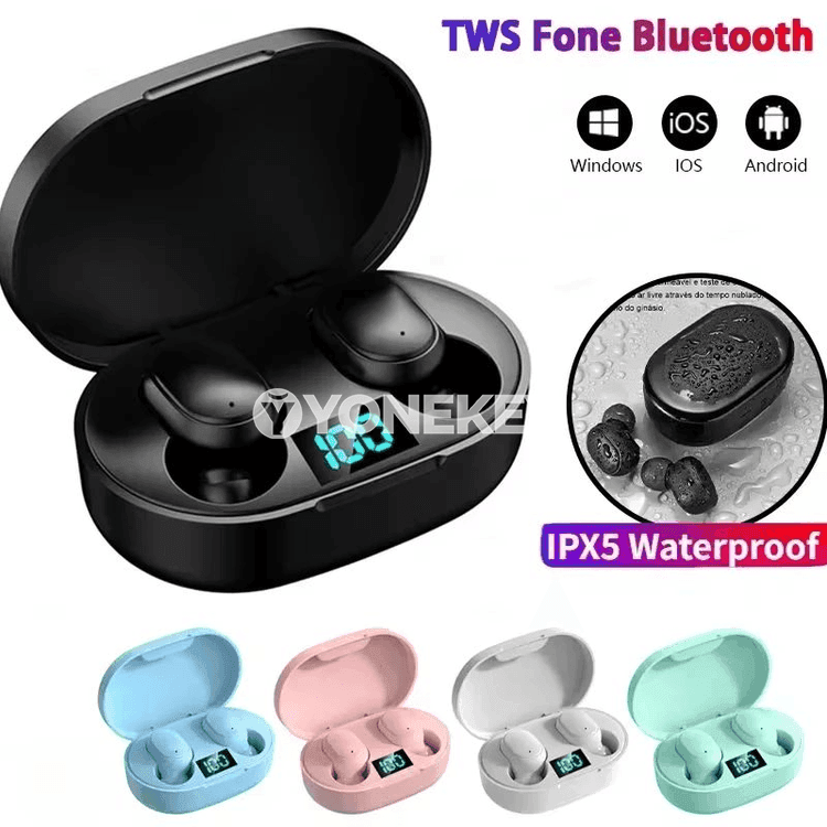 E6S simsiz Bluetooth gulaklyklar, mikrofonly, su geçirmeýän