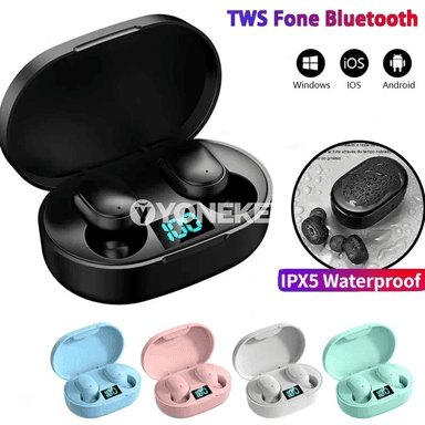 E6S simsiz Bluetooth gulaklyklar, mikrofonly, su geçirmeýän